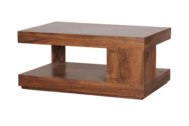 Soffbord Clanton 60 cm - Valnötsbrun - Soffbord med förvaring - Soffbord med hjul - Höj och sänkbart soffbord - Klaffbord & hopfällbart bord - Marmorbord - Soffbord