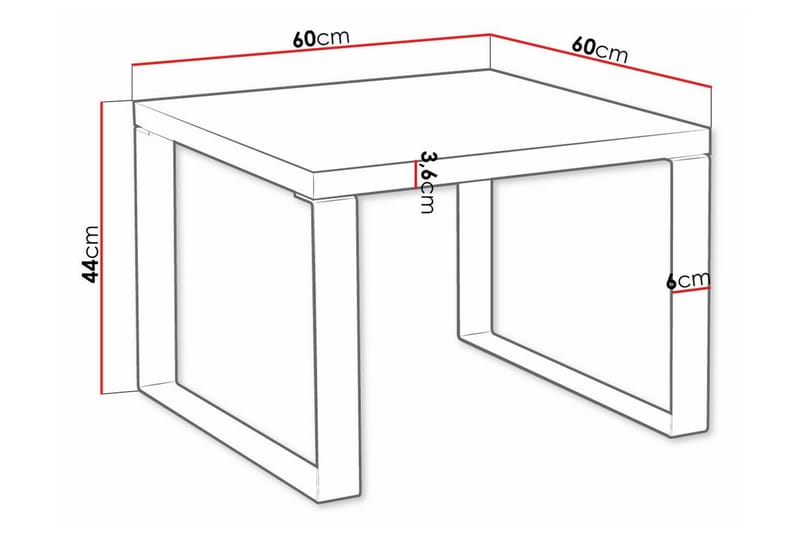 Soffbord Clogsville 60 cm - Svart - Möbler - Bord & matgrupp - Soffbord