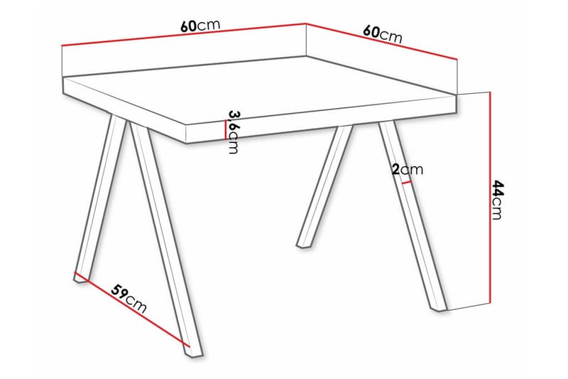 Soffbord Clogsville 60 cm - Svart - Möbler - Bord & matgrupp - Soffbord