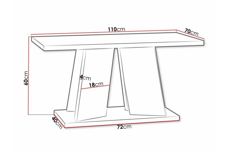 Soffbord Denogal 70 cm - Svart - Möbler - Bord & matgrupp - Soffbord