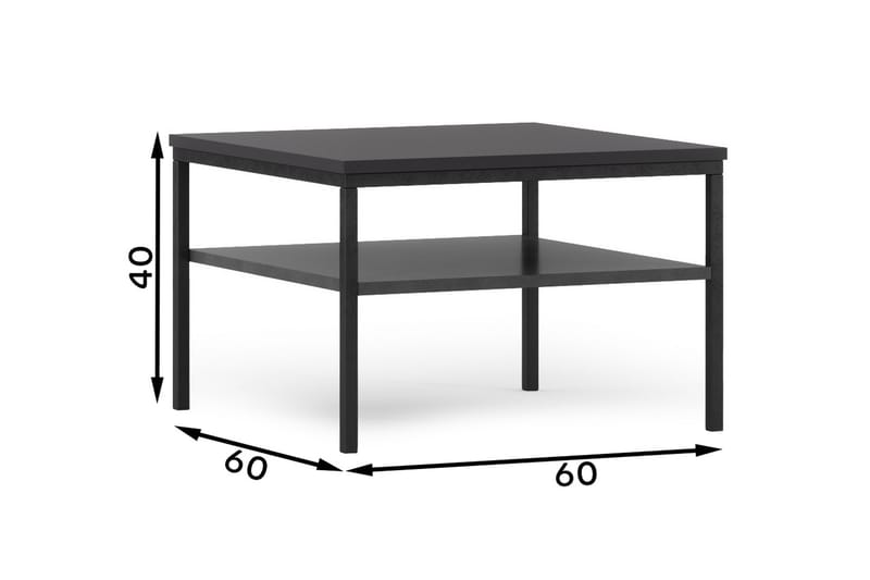 Soffbord Emika 60 cm - Svart - Möbler - Bord & matgrupp - Soffbord