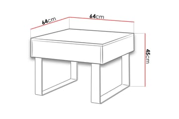 Soffbord Frick Litet 64 cm med Förvaring Låda - Brun/Beige - Möbler - Bord & matgrupp - Soffbord