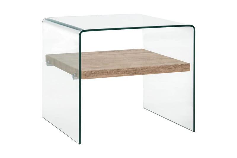 Soffbord genomskinlig 50x50x45 cm härdat glas - Transparent - Möbler - Bord & matgrupp - Soffbord