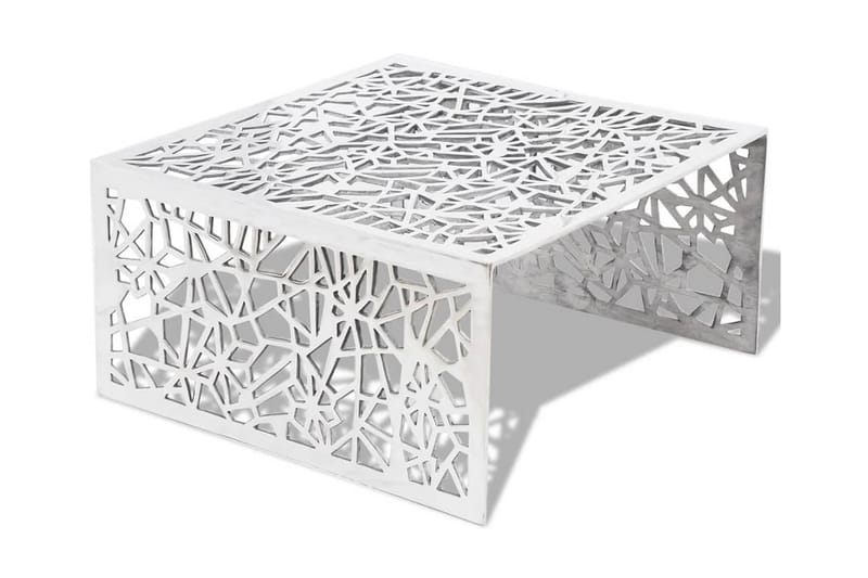 Soffbord geometrisk design aluminium silver - Silver - Möbler - Bord & matgrupp - Soffbord