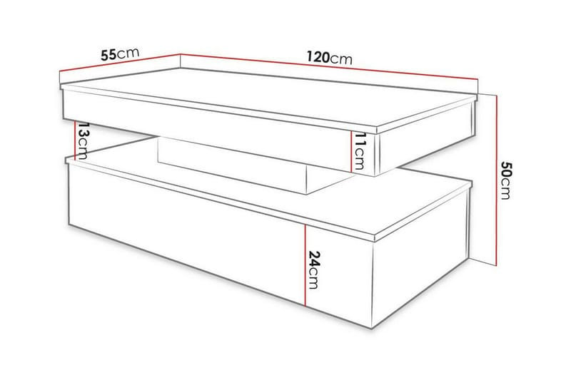 Soffbord Glenndale 55 cm - Svart - Möbler - Bord & matgrupp - Soffbord