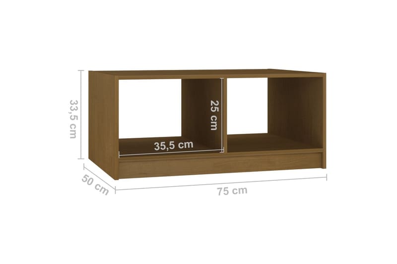 Soffbord honungbrun 75x50x33,5 cm massiv furu - Brun - Möbler - Bord & matgrupp - Soffbord