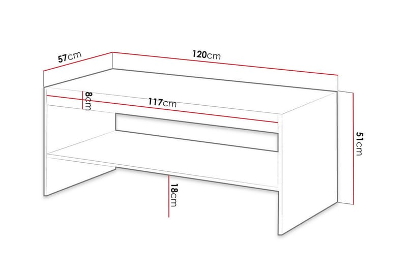 Soffbord Juniskär 57 cm - Grå - Möbler - Bord & matgrupp - Soffbord