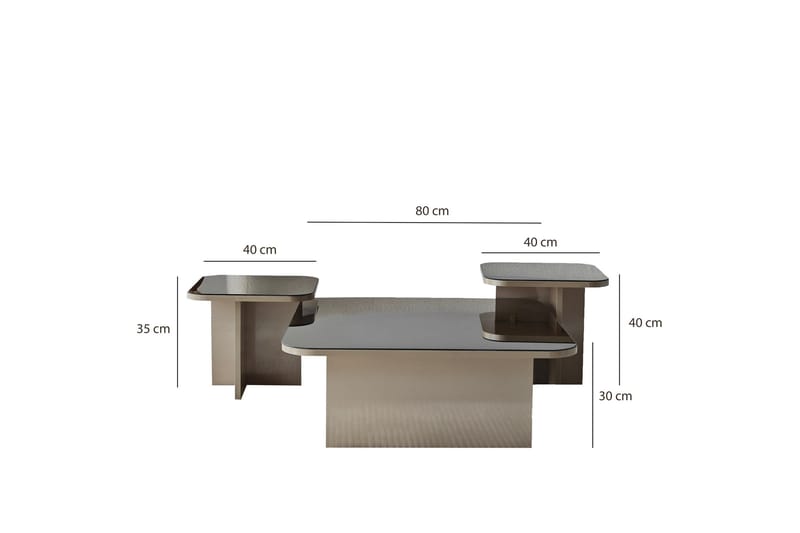 Soffbord Kambalda 80 cm - Beige - Möbler - Bord & matgrupp - Soffbord