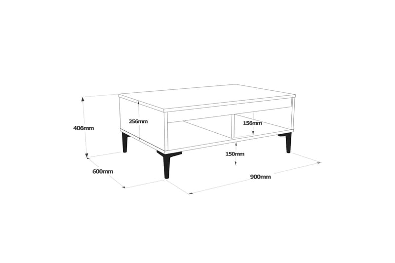 Soffbord Kankuto 90x40,6x90 cm - Brun - Möbler - Bord & matgrupp - Soffbord