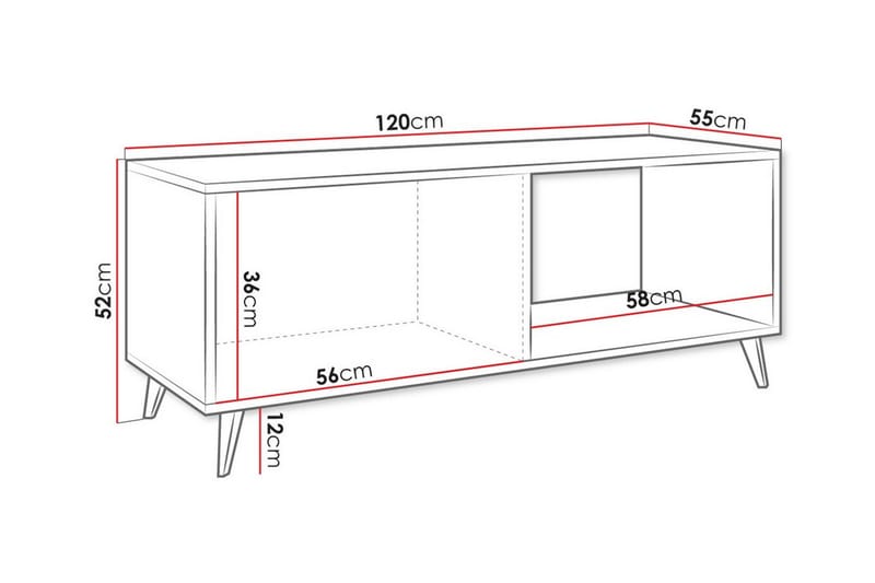 Soffbord Kintore 52 cm - Svart - Möbler - Bord & matgrupp - Soffbord