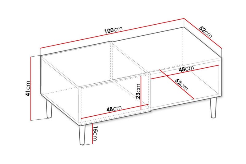 Soffbord Kintore 52 cm - Svart - Möbler - Bord & matgrupp - Soffbord