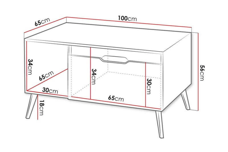 Soffbord Kintore 65 cm - Svart - Möbler - Bord & matgrupp - Soffbord