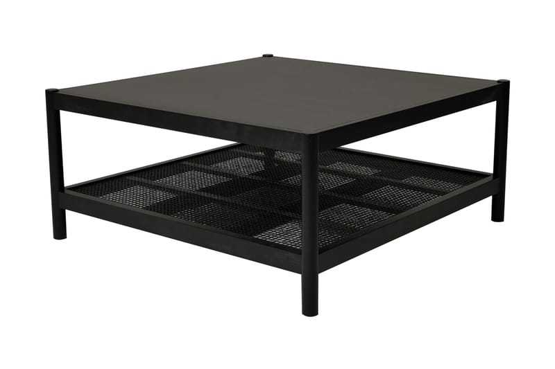 Soffbord Krettal 90 cm med Förvaring Hylla - Ek/Rotting/Svart - Soffbord med hjul - Höj och sänkbart soffbord - Soffbord med förvaring - Klaffbord & hopfällbart bord - Marmorbord - Soffbord