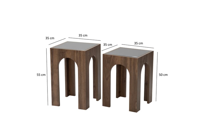 Soffbord Lowan 35 cm - Mörkbrun - Möbler - Bord & matgrupp - Soffbord