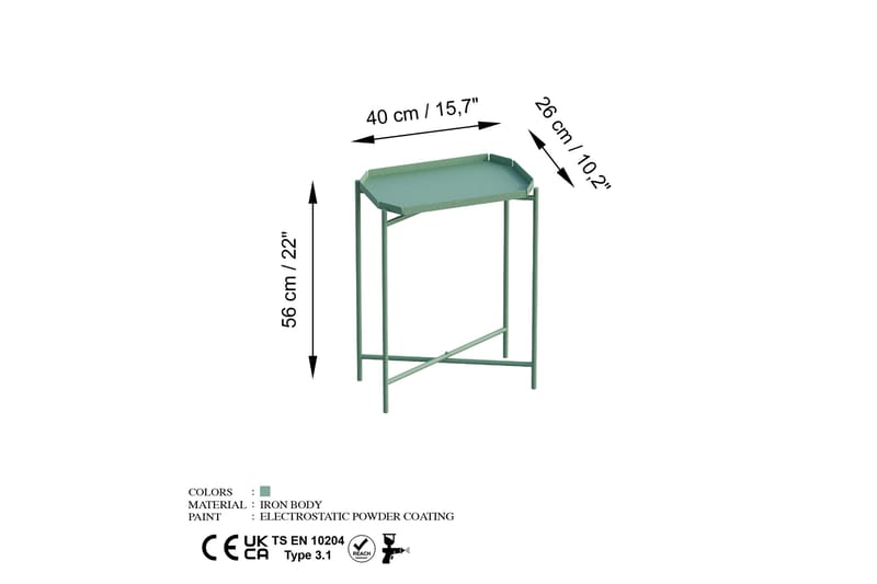 Soffbord Mamta 26 cm - Green - Möbler - Bord & matgrupp - Soffbord