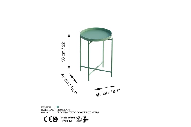 Soffbord Mamta 46 cm - Green - Möbler - Bord & matgrupp - Soffbord