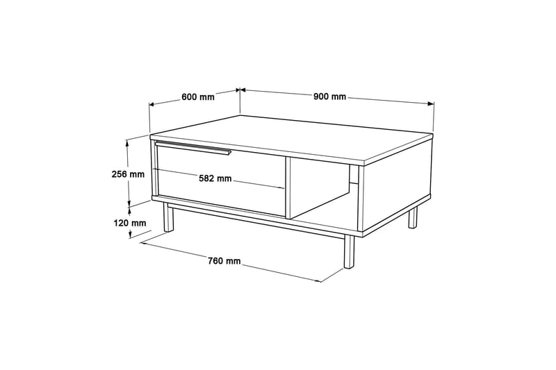 Soffbord Manku 90 cm - Ek - Möbler - Bord & matgrupp - Soffbord