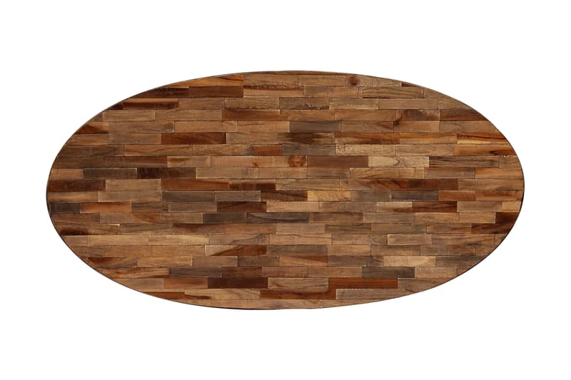 Soffbord massiv återvunnen teak oval 120x60x30 cm - Brun - Möbler - Bord & matgrupp - Soffbord