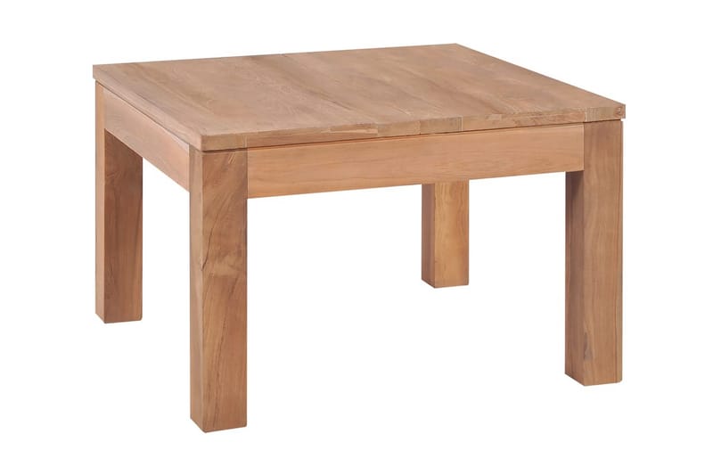 Soffbord massiv teak med naturlig finish 60x60x40 cm - Brun - Möbler - Bord & matgrupp - Soffbord