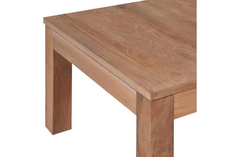 Soffbord massiv teak med naturlig finish 60x60x40 cm - Brun - Möbler - Bord & matgrupp - Soffbord