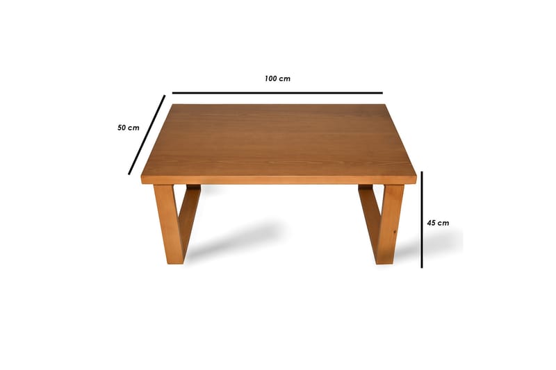 Soffbord Mavericka 100x45x100 cm - Brun - Soffbord med hjul - Höj och sänkbart soffbord - Soffbord med förvaring - Klaffbord & hopfällbart bord - Marmorbord - Soffbord