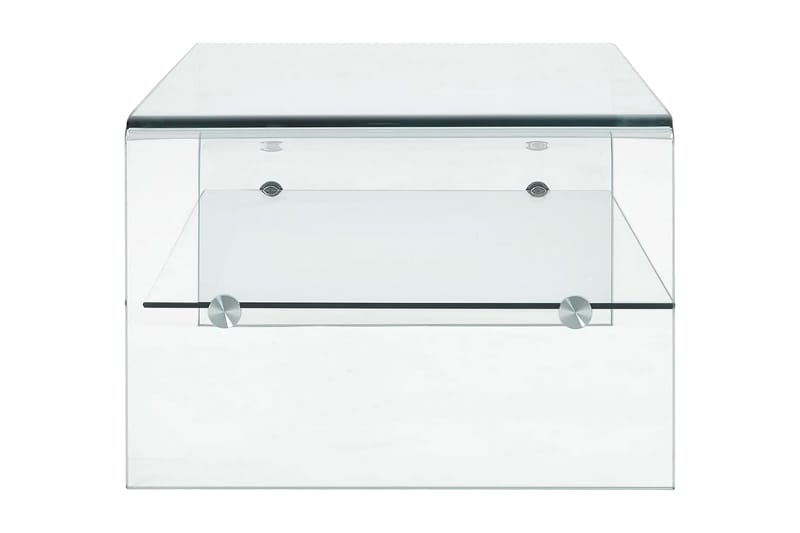 Soffbord med hylla Burano 98 cm Glas - Glas - Möbler - Bord & matgrupp - Soffbord