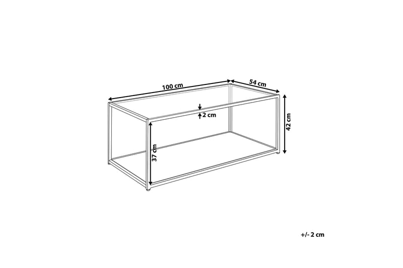 Soffbord Medora 100 cm med Förvaring Hylla - Svart - Möbler - Bord & matgrupp - Soffbord