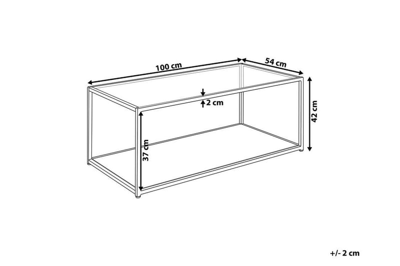 Soffbord Medora 100 cm med Förvaring Hylla - Svart - Möbler - Bord & matgrupp - Soffbord