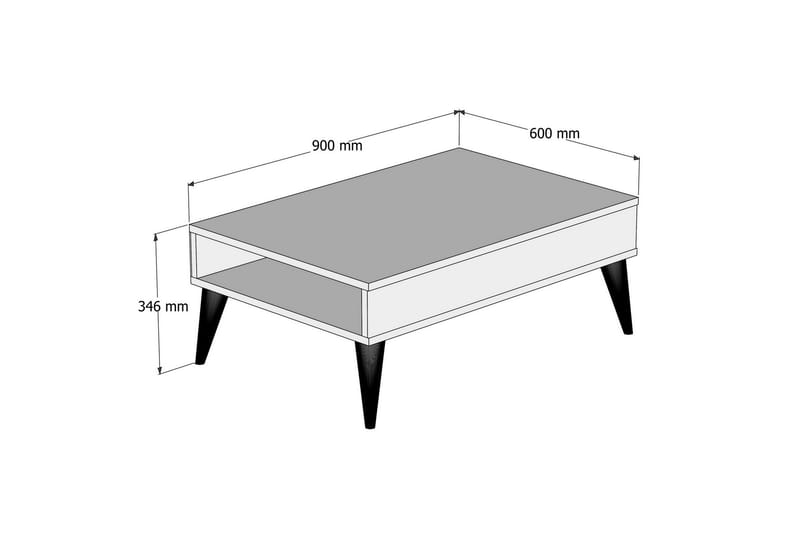 Soffbord Nyarai 90 cm med Förvaring Hylla - Krämvit/Natur - Möbler - Bord & matgrupp - Soffbord