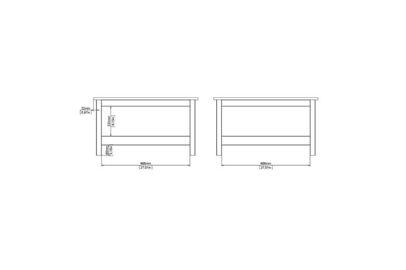 Soffbord Osterholm 81 cm - Svart - Möbler - Bord & matgrupp - Soffbord