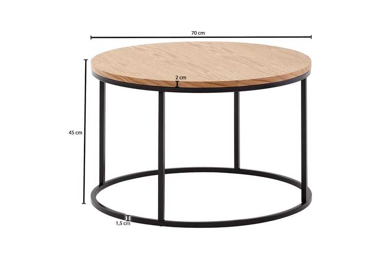 Soffbord Rachid 70 cm Rund - Natur - Möbler - Bord & matgrupp - Soffbord