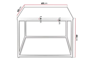 Soffbord Selvotta 60 cm - Vit/Svart - Möbler - Bord & matgrupp - Soffbord