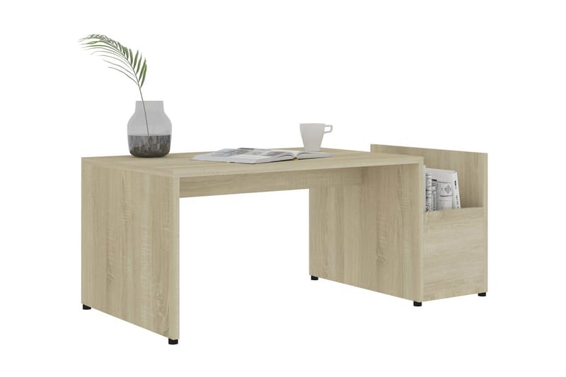 Soffbord sonoma-ek 90x45x35 cm spånskiva - Brun - Möbler - Bord & matgrupp - Soffbord