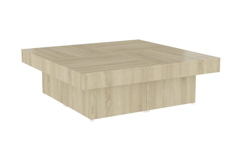 Soffbord sonoma-ek 90x90x28 cm spånskiva - Brun - Möbler - Bord & matgrupp - Soffbord