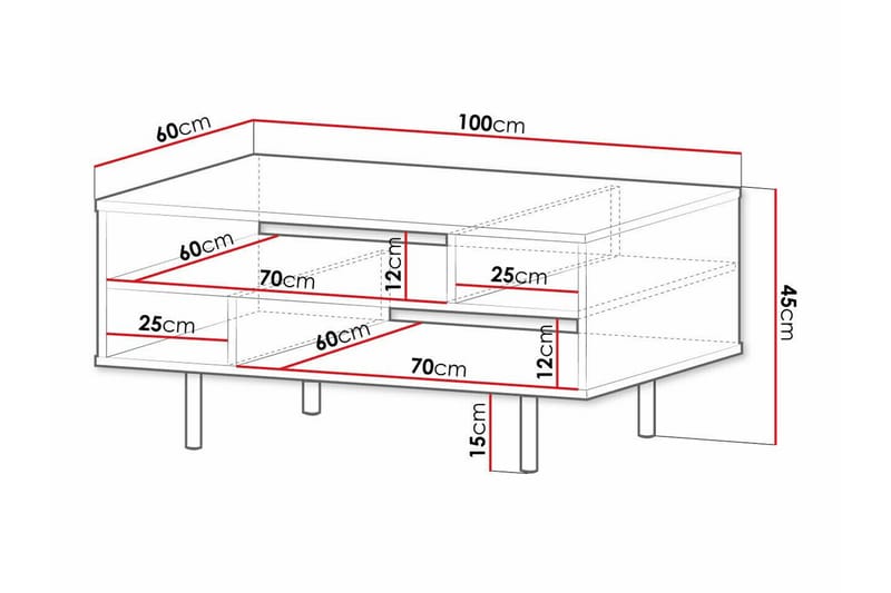 Soffbord Staffin 60 cm - Cashmere - Möbler - Bord & matgrupp - Soffbord