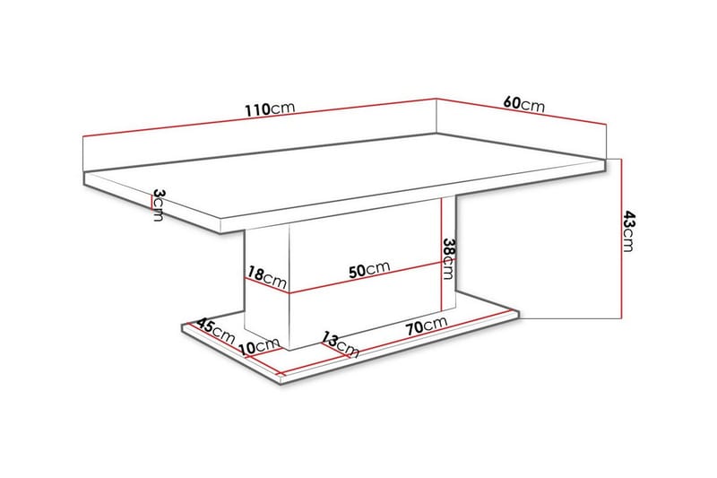 Soffbord Tallow 60 cm - Brun - Möbler - Bord & matgrupp - Soffbord