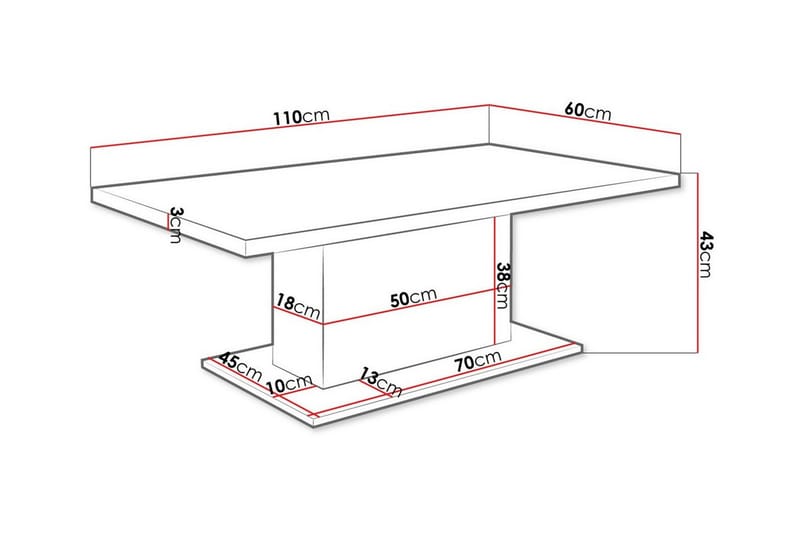 Soffbord Tallow 60 cm - Brun - Möbler - Bord & matgrupp - Soffbord