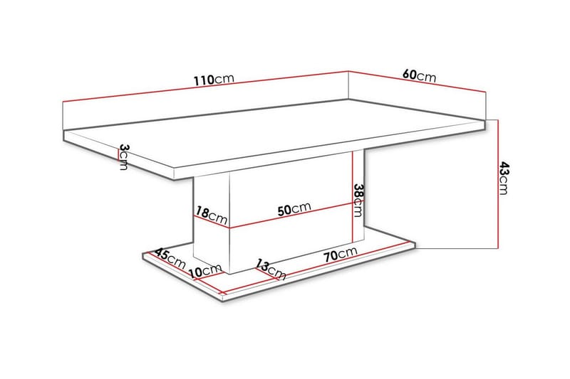 Soffbord Tallow 60 cm - Brun - Möbler - Bord & matgrupp - Soffbord