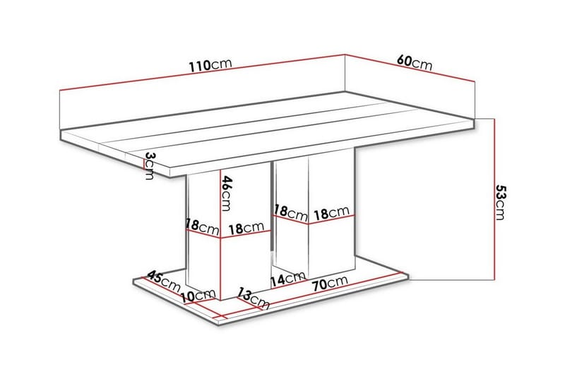 Soffbord Tallow 60 cm - Svart - Möbler - Bord & matgrupp - Soffbord