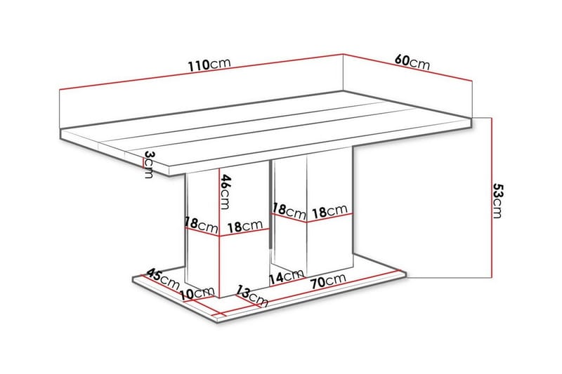 Soffbord Tallow 60 cm - Vit - Möbler - Bord & matgrupp - Soffbord