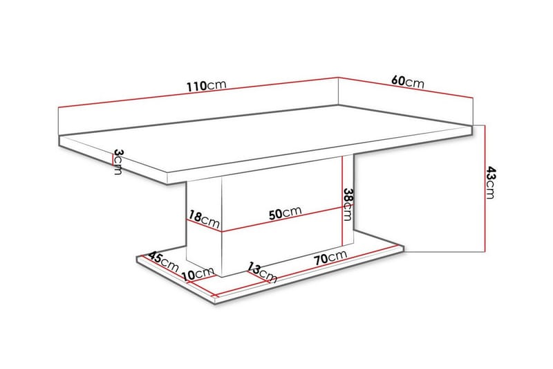 Soffbord Tallow 60 cm - Vit - Möbler - Bord & matgrupp - Soffbord