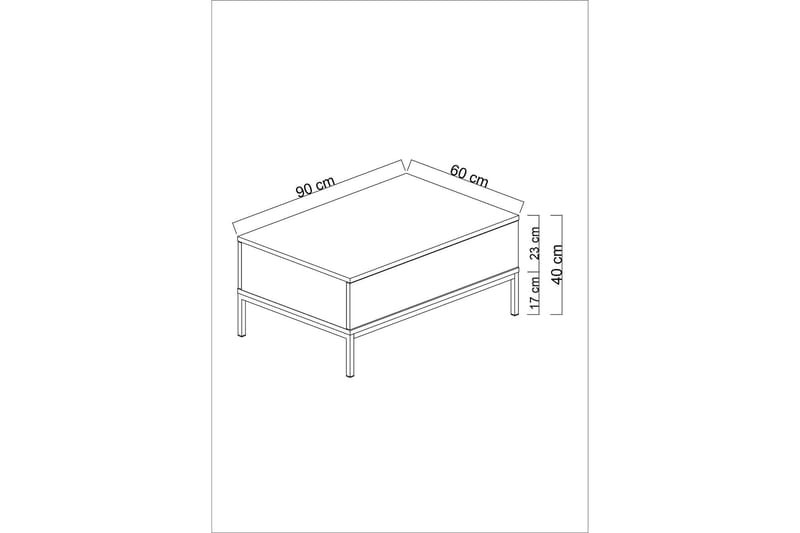 Soffbord Tejmon 90 cm - Svart - Möbler - Bord & matgrupp - Soffbord