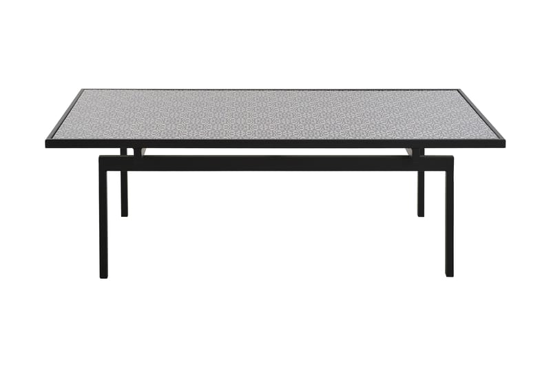 Soffbord Troya 120 cm - Svart/Grå/Vit - Soffbord med hjul - Höj och sänkbart soffbord - Soffbord med förvaring - Klaffbord & hopfällbart bord - Marmorbord - Soffbord