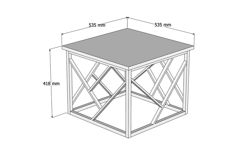 Soffbord Tyrsberget 54 cm - Vit/Svart - Möbler - Bord & matgrupp - Soffbord