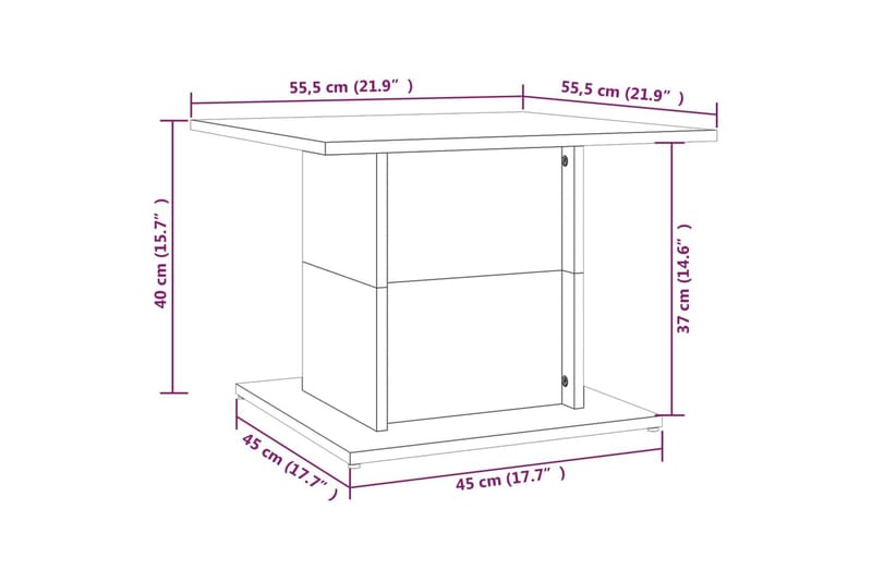 Soffbord vit 55,5x55,5x40 cm spånskiva - Vit - Möbler - Bord & matgrupp - Soffbord