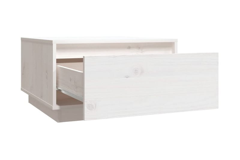 Soffbord vit 55x56x32 cm massiv furu - Vit - Möbler - Bord & matgrupp - Soffbord