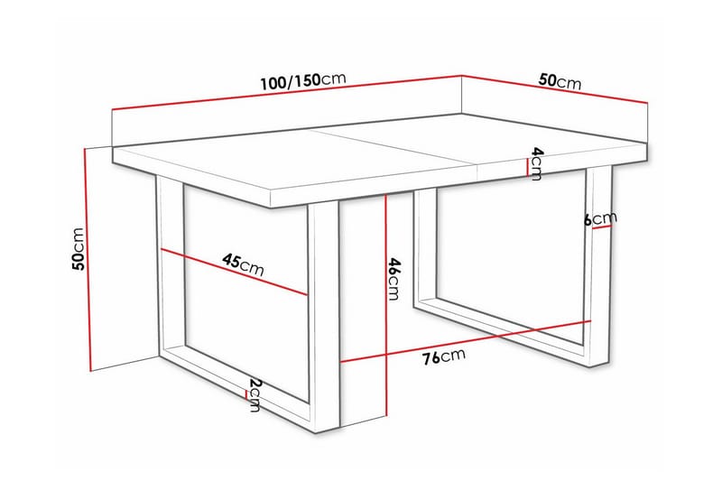 Soffbord Wardner 50 cm - Svart - Möbler - Bord & matgrupp - Soffbord