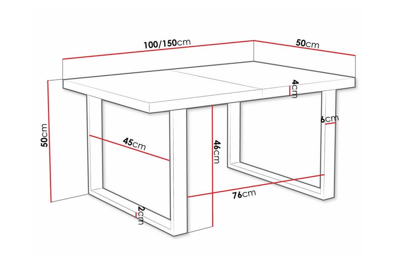 Soffbord Wardner 50 cm - Vit - Möbler - Bord & matgrupp - Soffbord