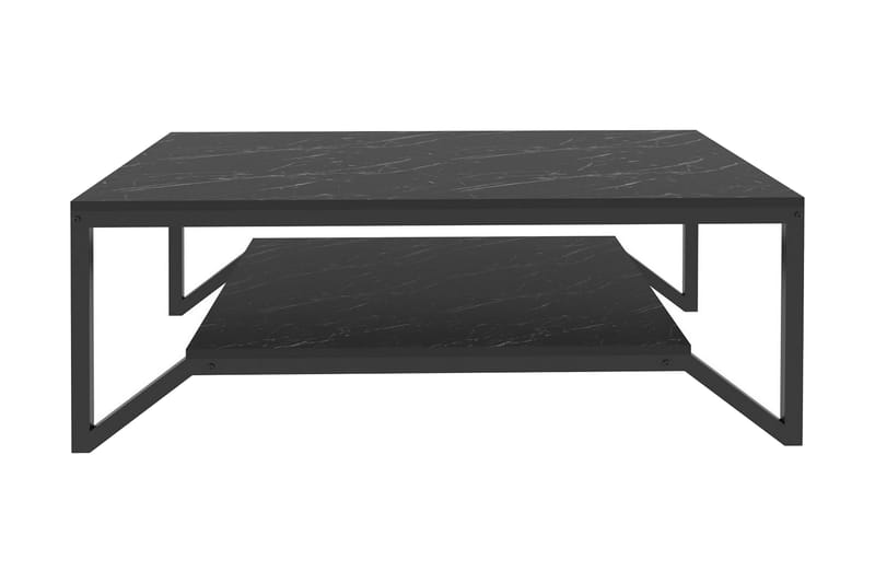 Soffbord Zakkum 60x45,8x120 cm - Svart - Soffbord med hjul - Höj och sänkbart soffbord - Soffbord med förvaring - Klaffbord & hopfällbart bord - Marmorbord - Soffbord