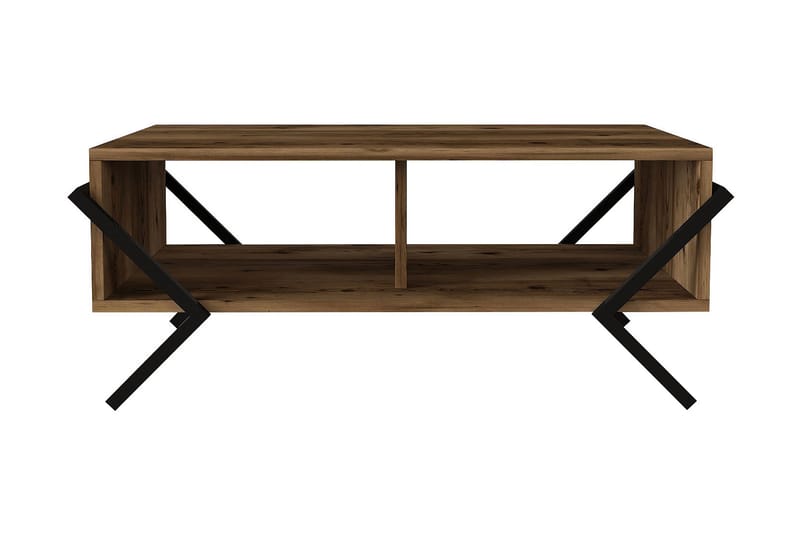 Soffbord Zorgvield 90 cm - Teak - Soffbord med förvaring - Soffbord med hjul - Höj och sänkbart soffbord - Klaffbord & hopfällbart bord - Marmorbord - Soffbord